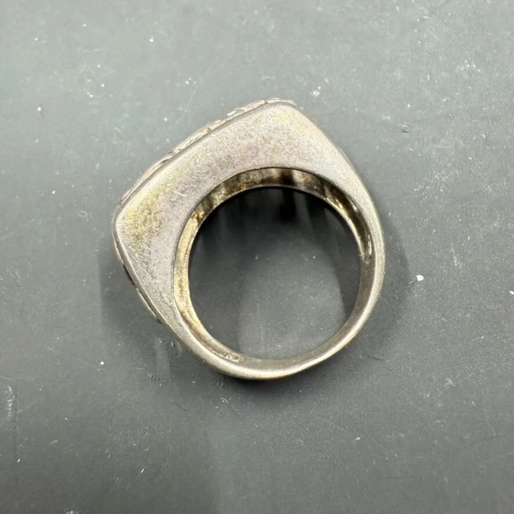 Vintage Sterling Silver Filigree Statement Ring‎ – Size 7.5 – Marked 925 – 5.8g